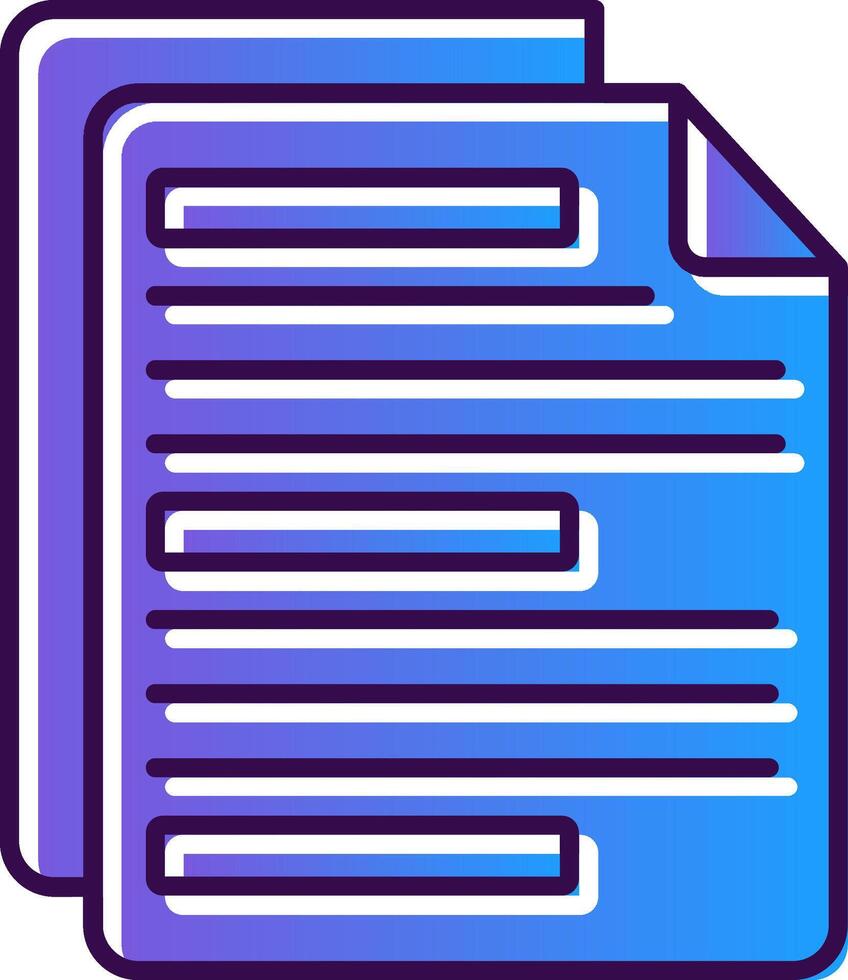 Paper Gradient Filled Icon vector