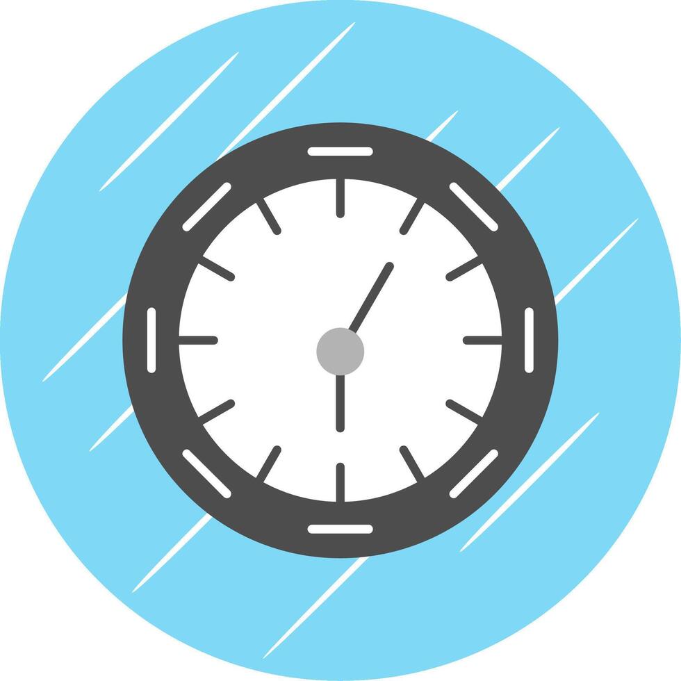 Wall Clock Flat Blue Circle Icon vector