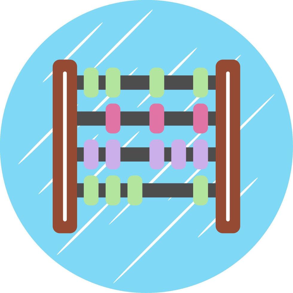 Abacus Flat Blue Circle Icon vector