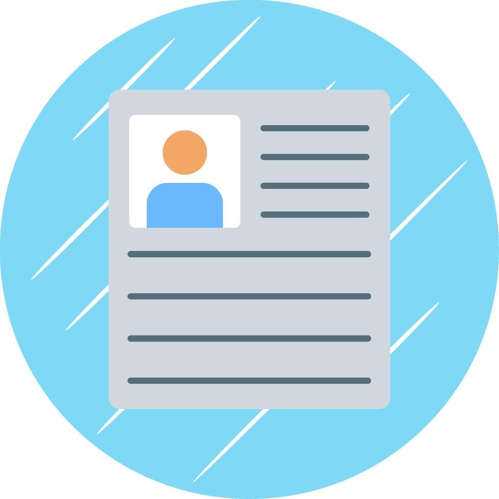 Curriculum Flat Blue Circle Icon vector