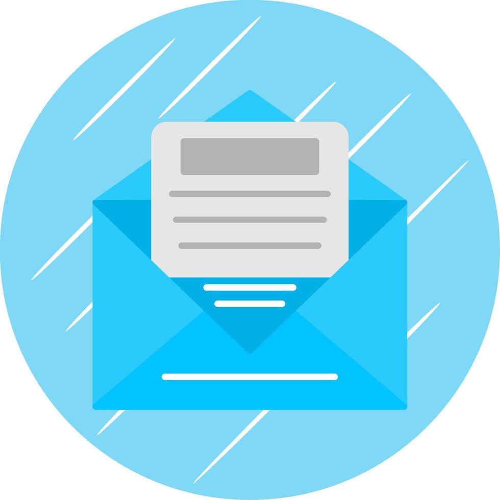 Email Flat Blue Circle Icon vector