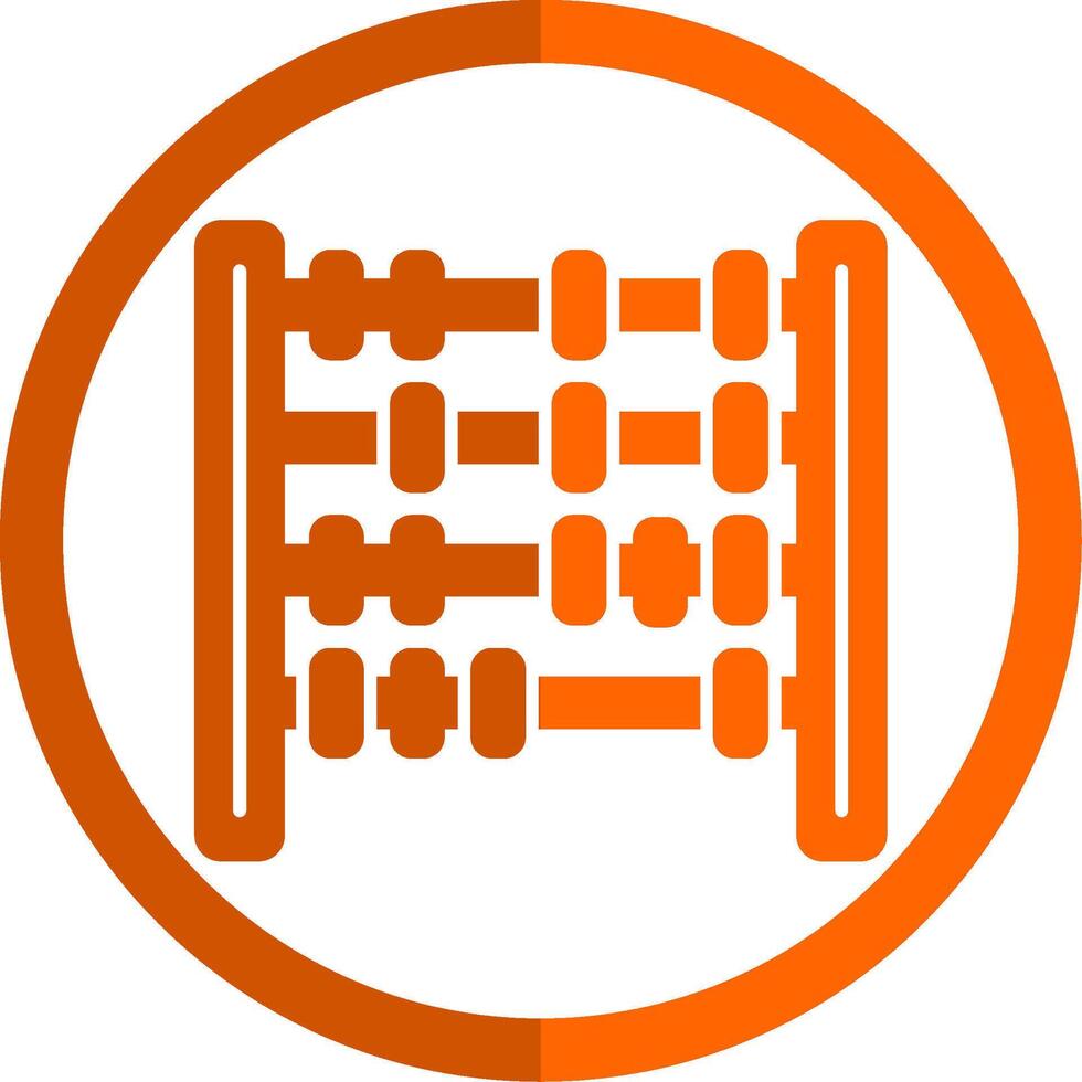 Abacus Glyph Orange Circle Icon vector