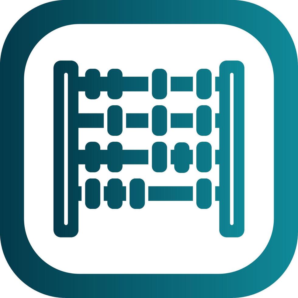 Abacus Glyph Gradient Round Corner Icon vector