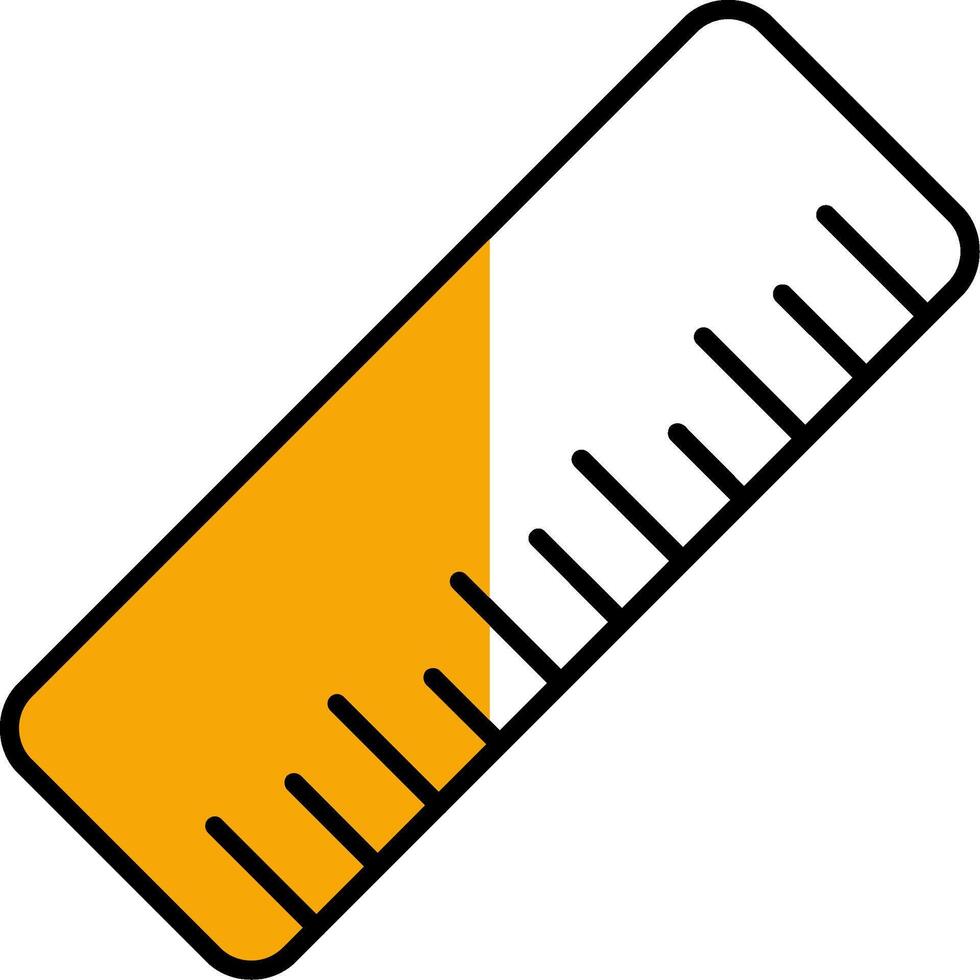 Rule Filled Half Cut Icon vector
