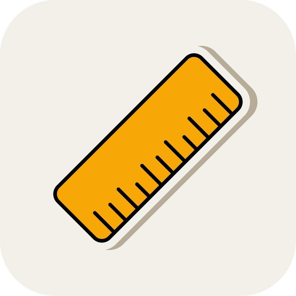 Rule Line Filled White Shadow Icon vector