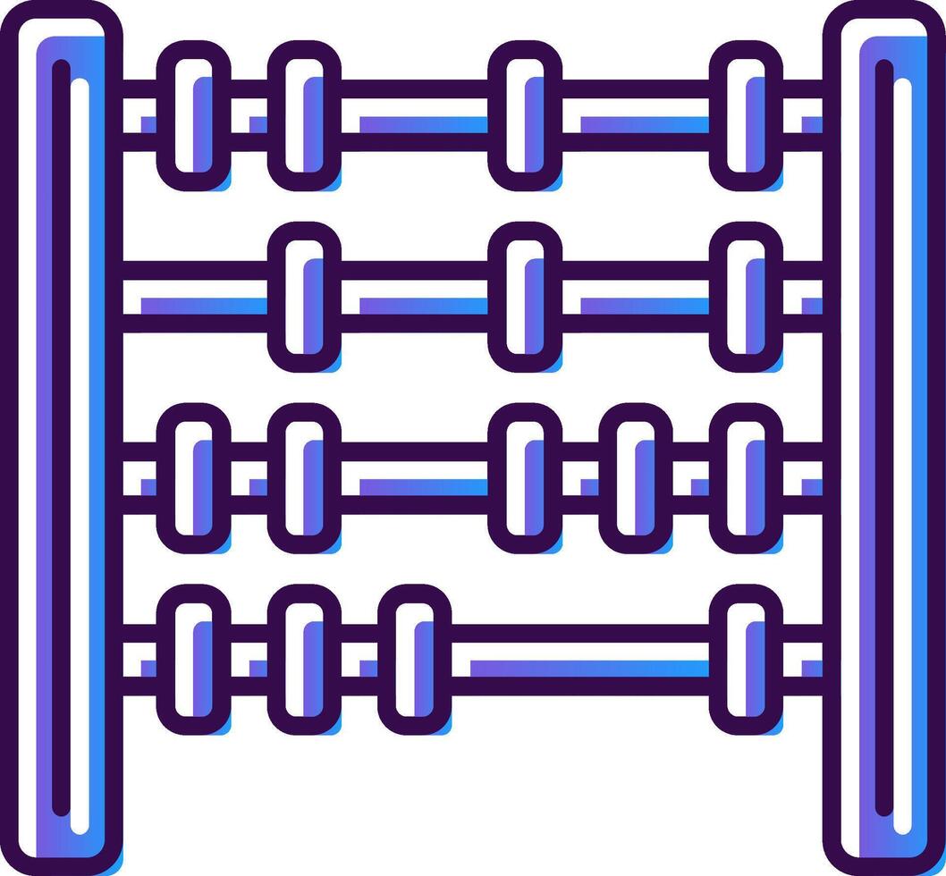 Abacus Gradient Filled Icon vector