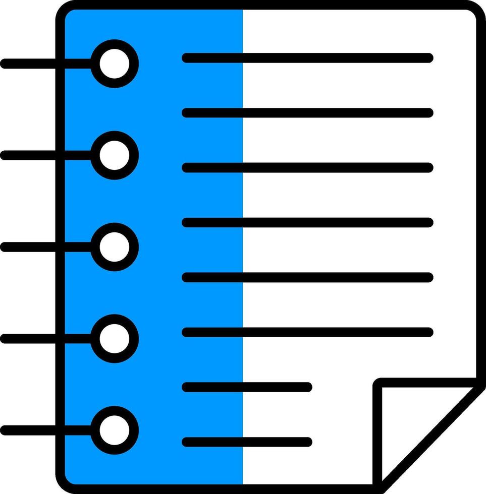 Notes Filled Half Cut Icon vector