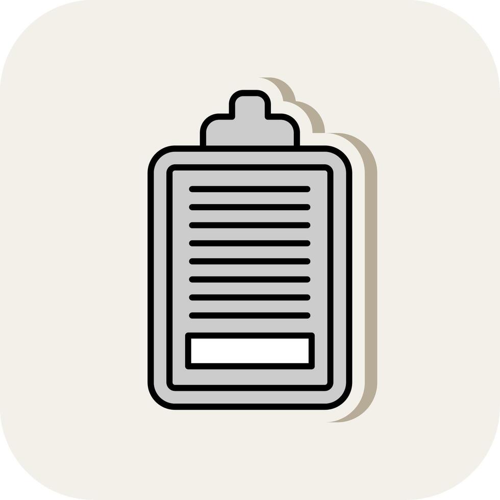 Task Line Filled White Shadow Icon vector