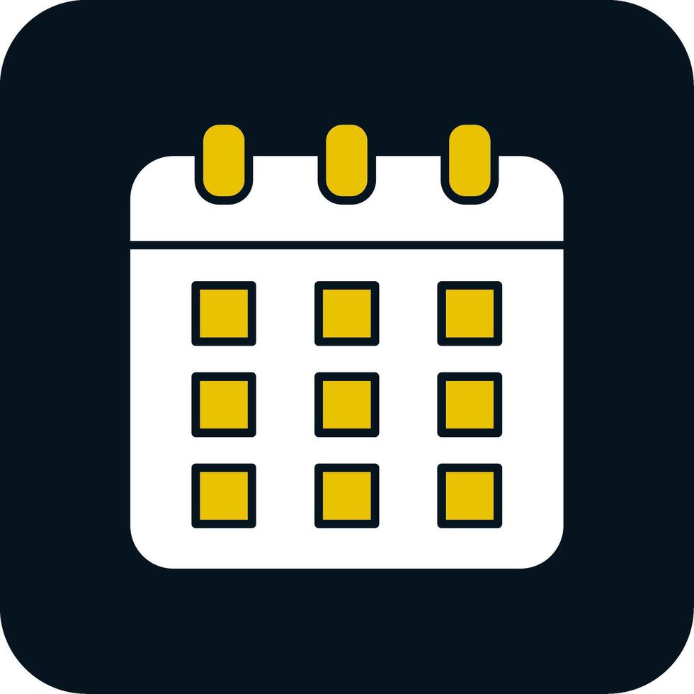 Calendar Glyph Two Color Icon vector