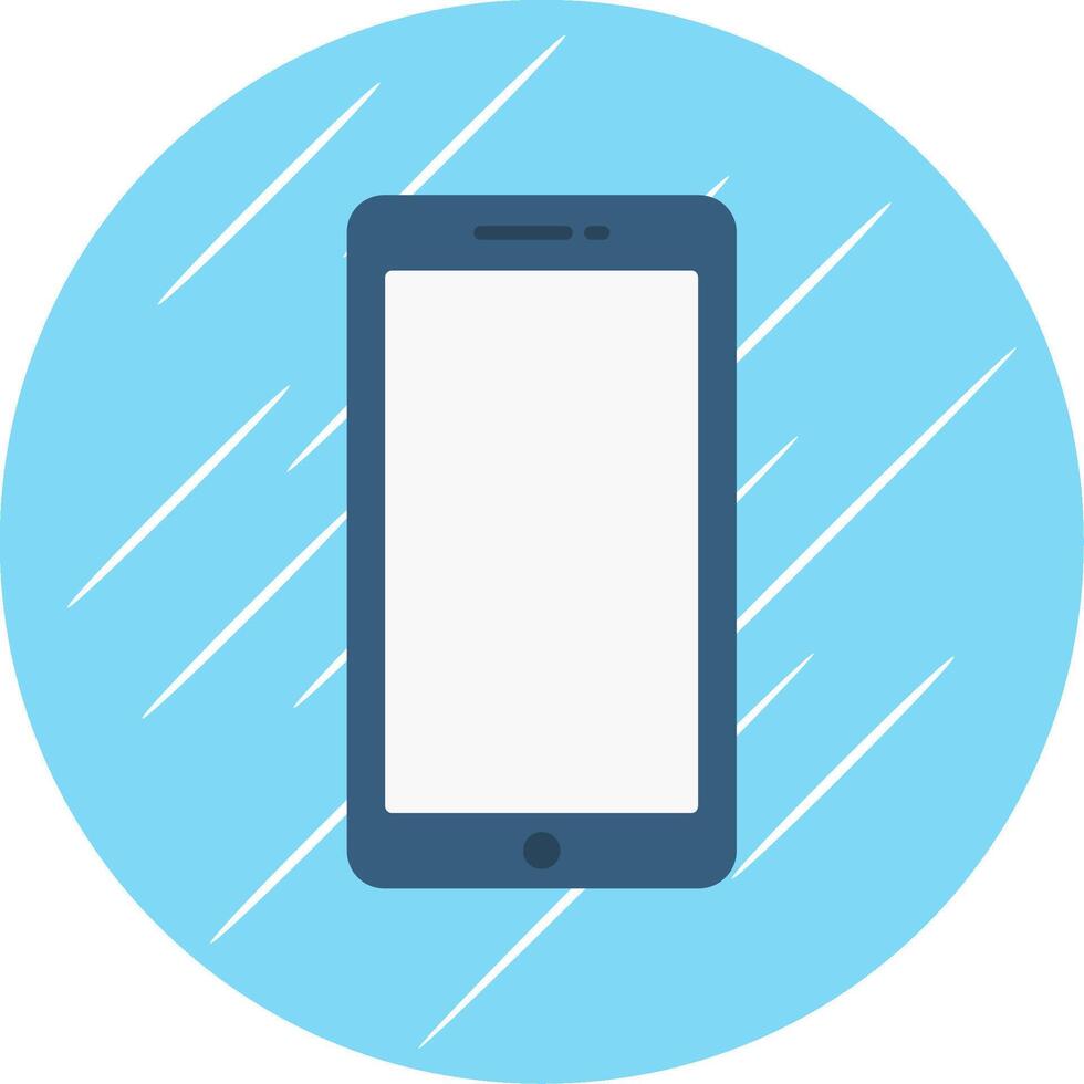 Mobile Phone Flat Blue Circle Icon vector