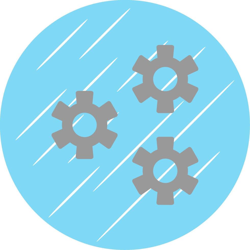 Setting Flat Blue Circle Icon vector