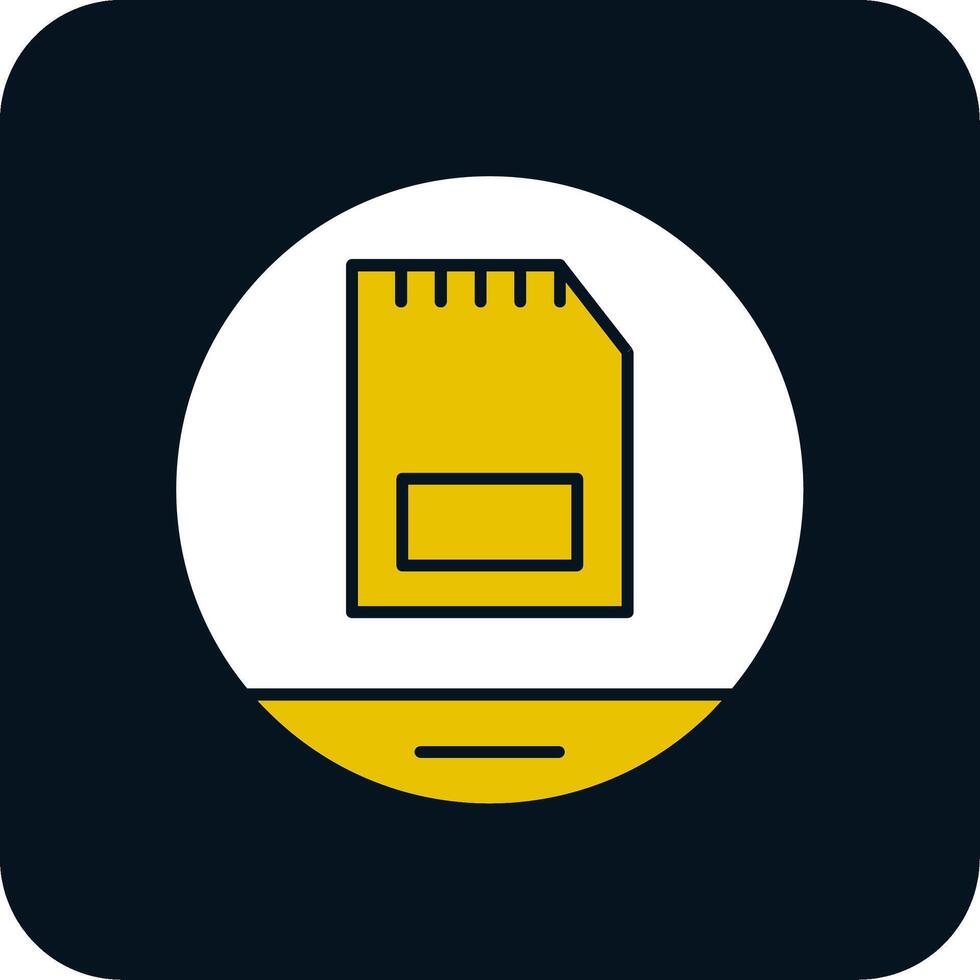 Memory Card Glyph Two Color Icon vector