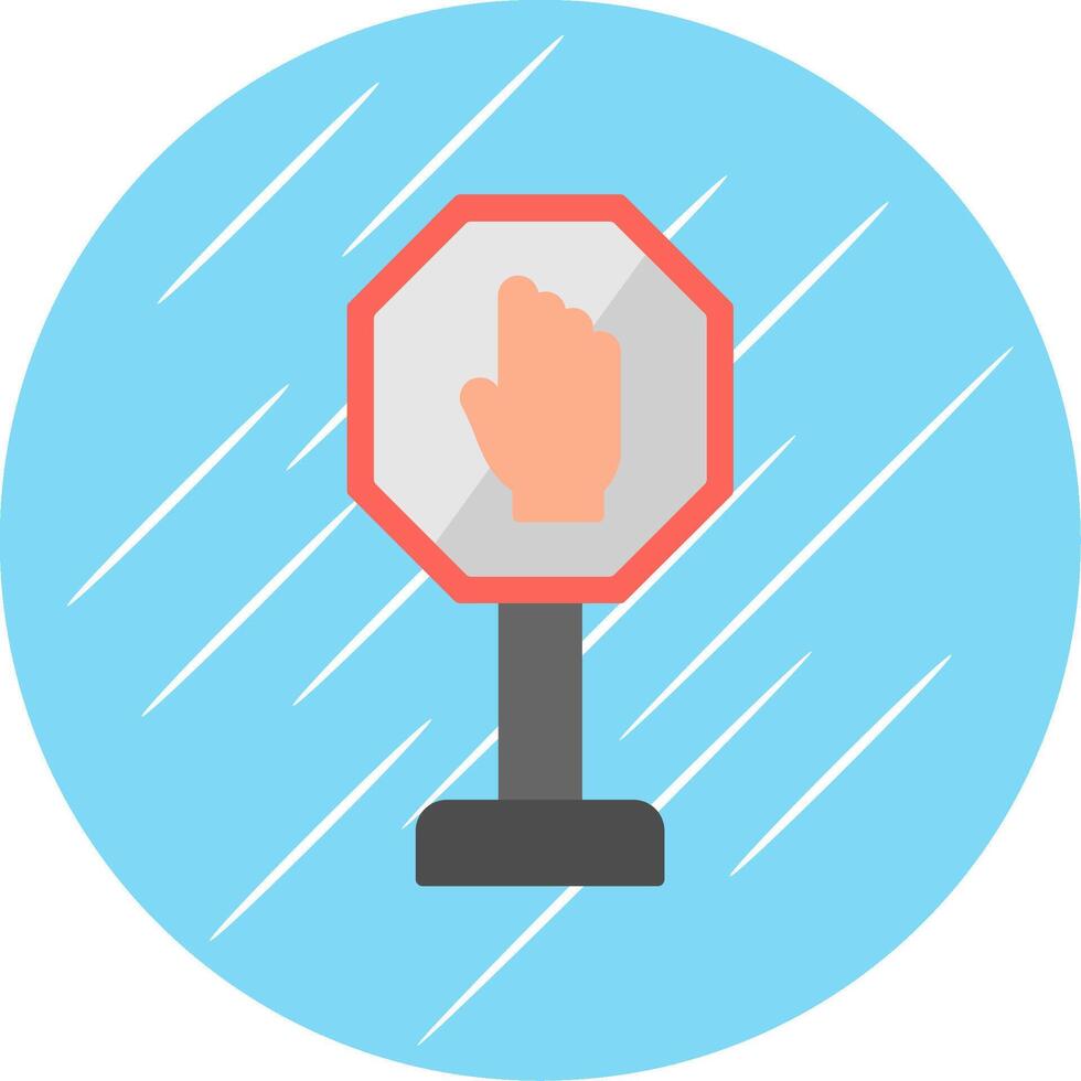 Stop Flat Blue Circle Icon vector