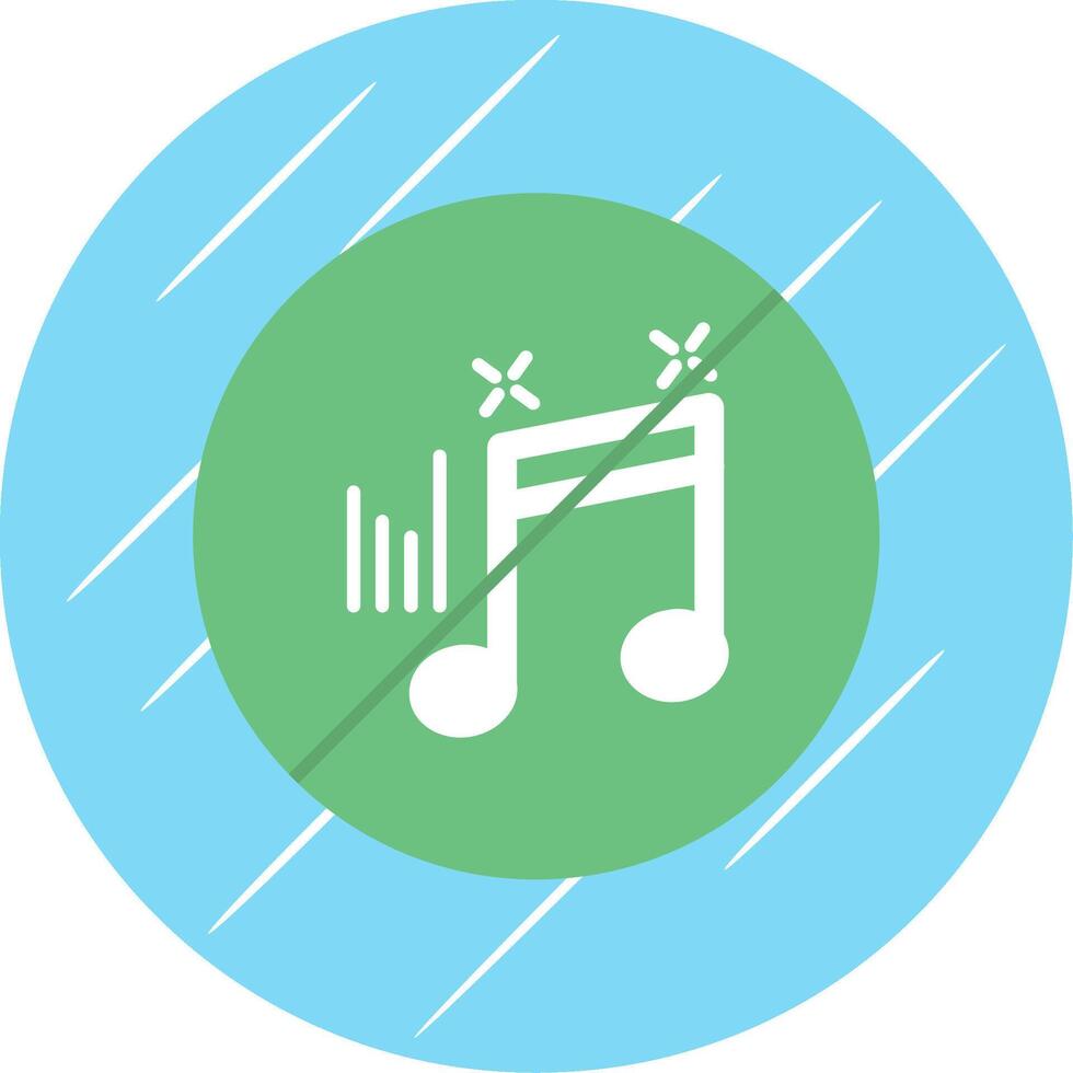 No Music Flat Blue Circle Icon vector