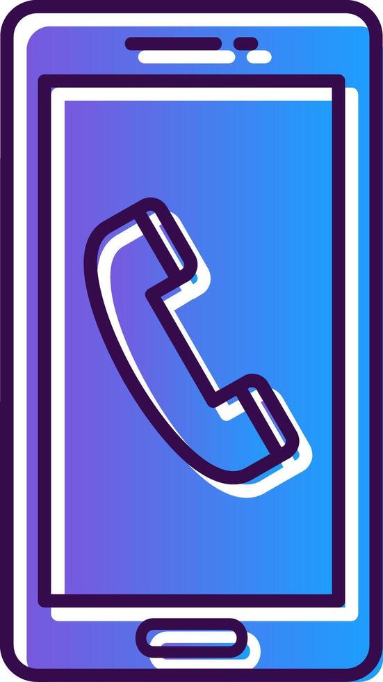 Phone Call Gradient Filled Icon vector