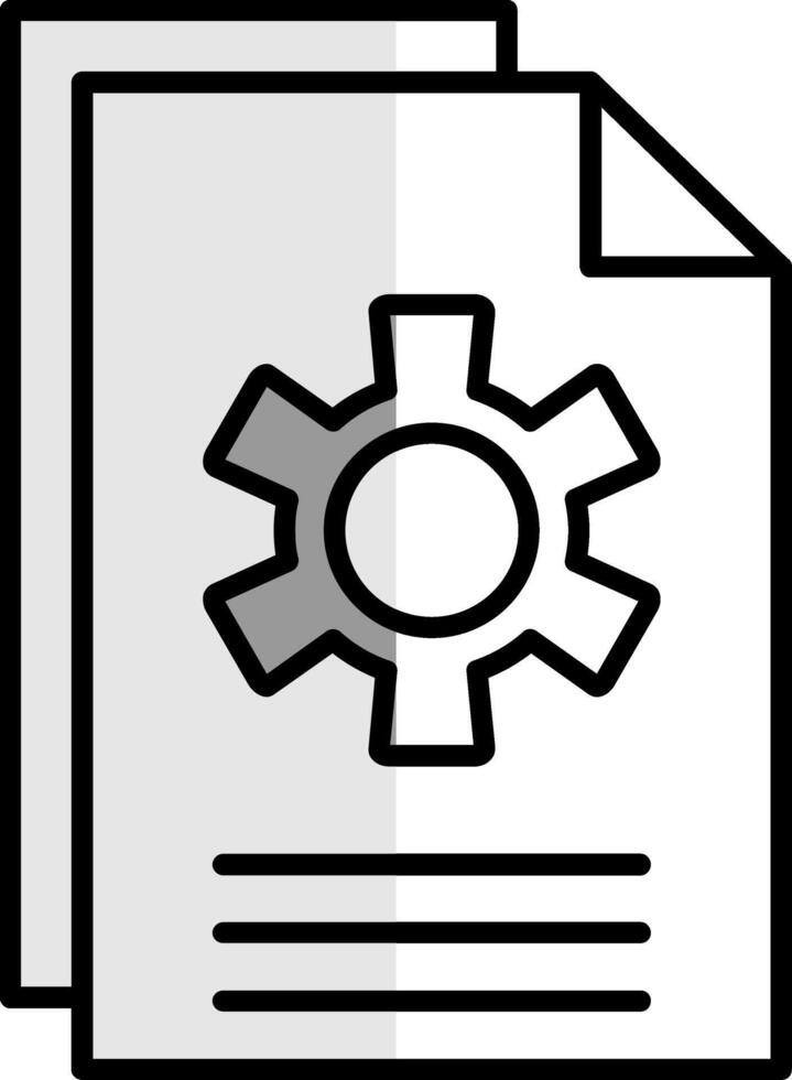 Document Filled Half Cut Icon vector