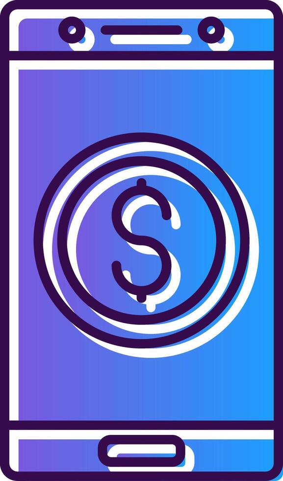 Currency Gradient Filled Icon vector