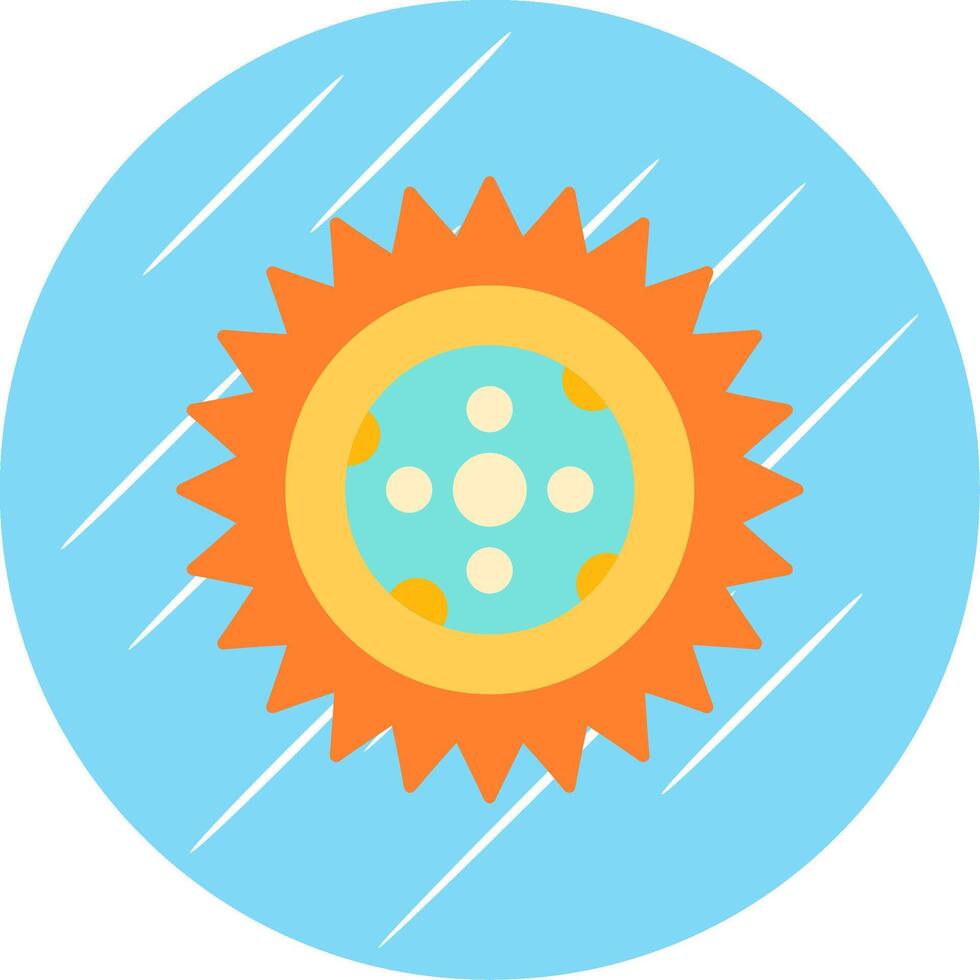 Luna plano azul circulo icono vector