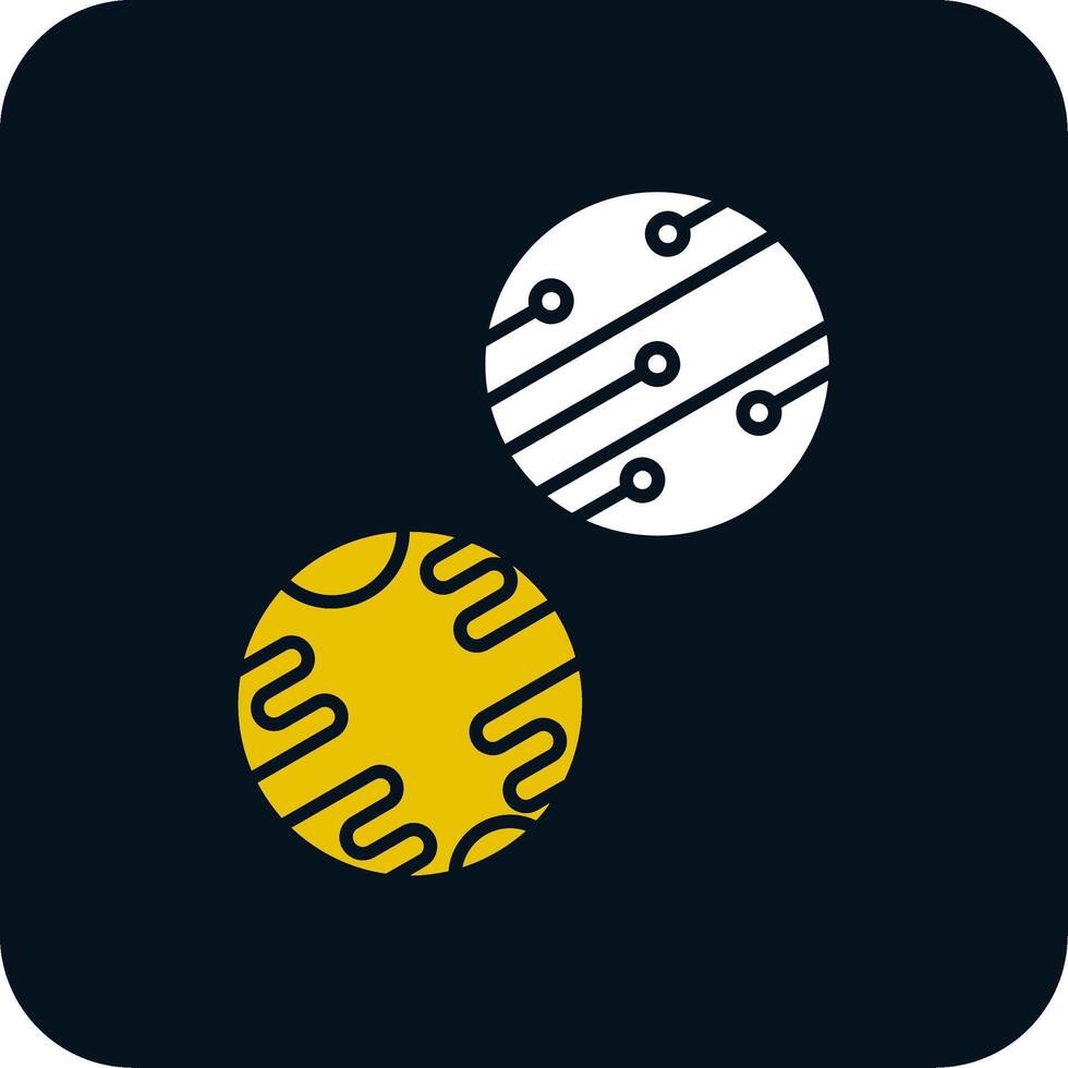 Planets Glyph Two Color Icon vector