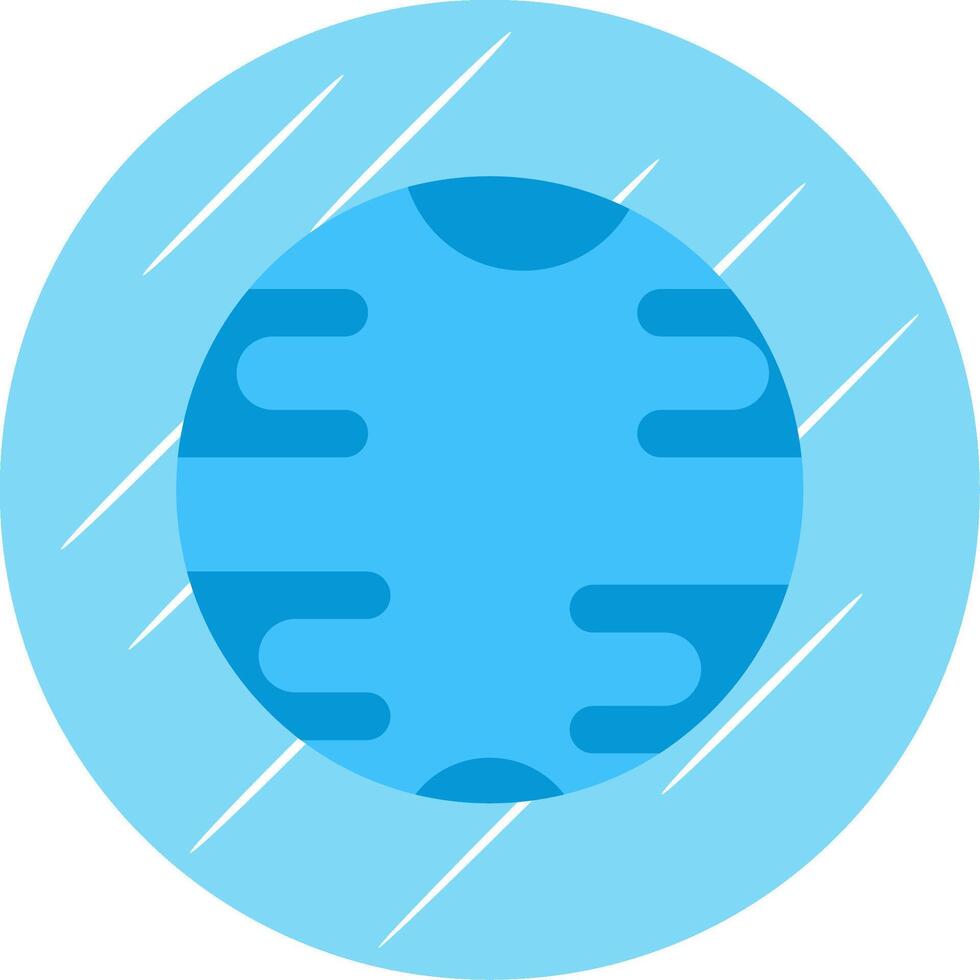 Uranus Flat Blue Circle Icon vector