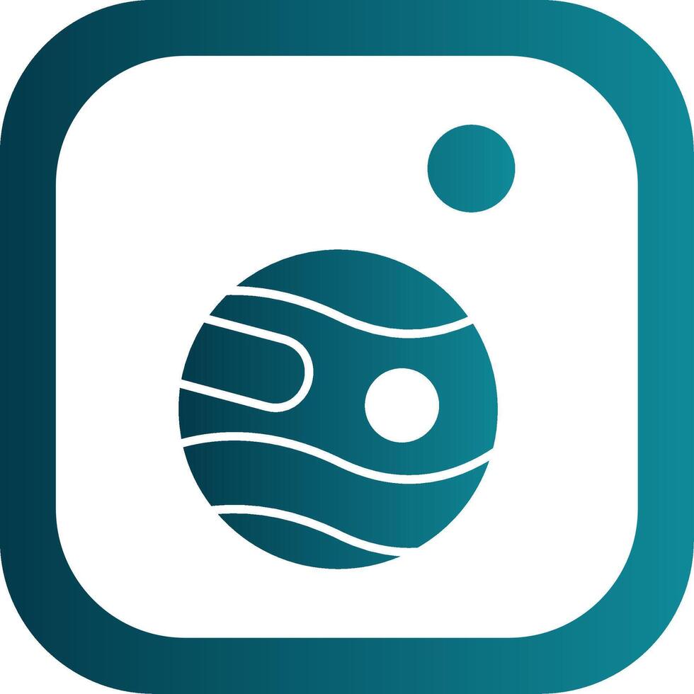 Mars With Satellite Glyph Gradient Round Corner Icon vector