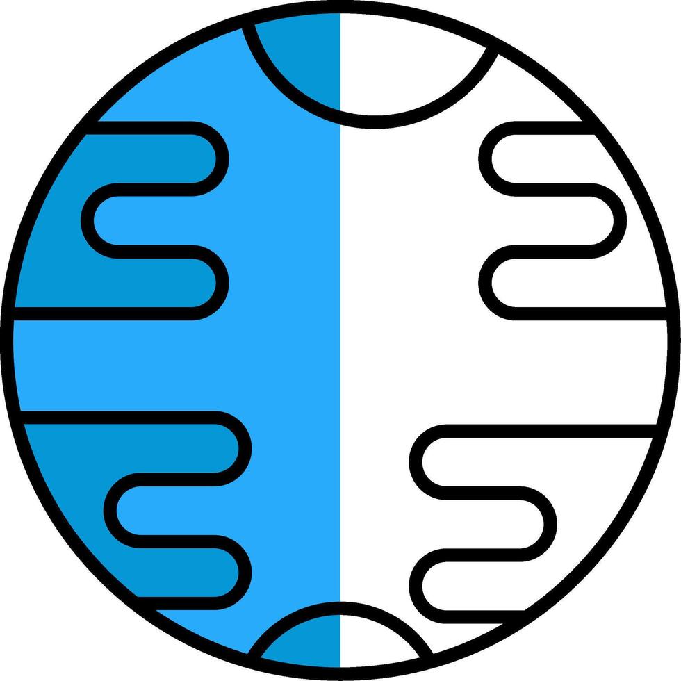 Uranus Filled Half Cut Icon vector