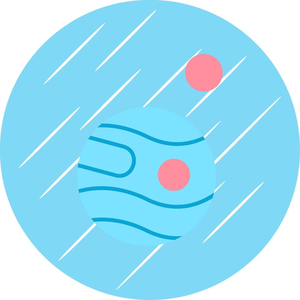 Mars With Satellite Flat Blue Circle Icon vector
