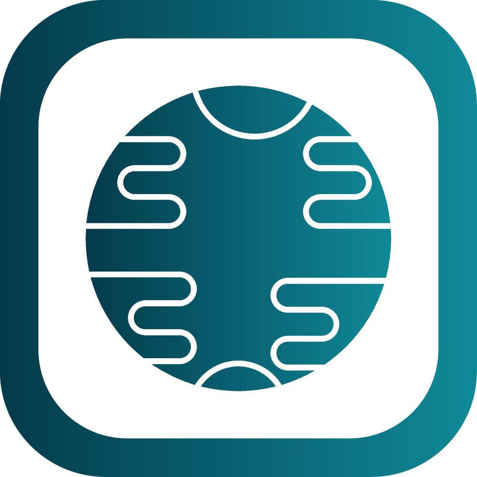 Uranus Glyph Gradient Round Corner Icon vector