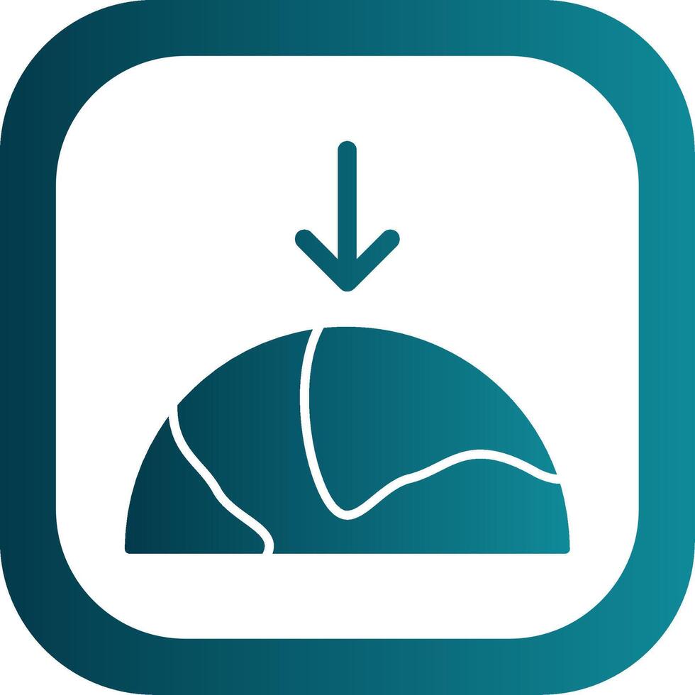 Gravity Glyph Gradient Round Corner Icon vector
