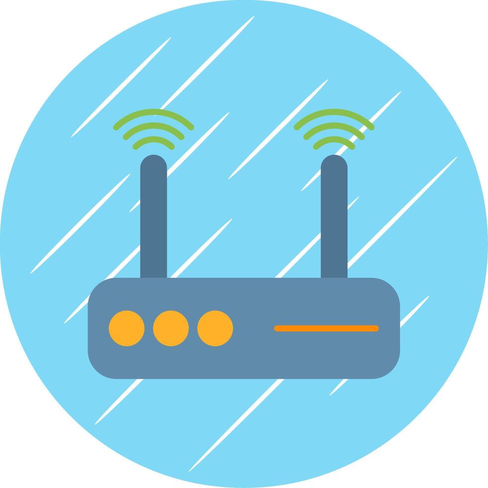 Modem Flat Blue Circle Icon vector