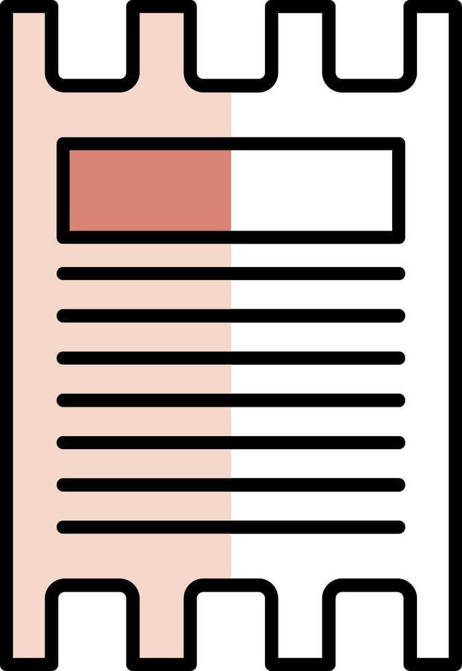 Ticket Filled Half Cut Icon vector