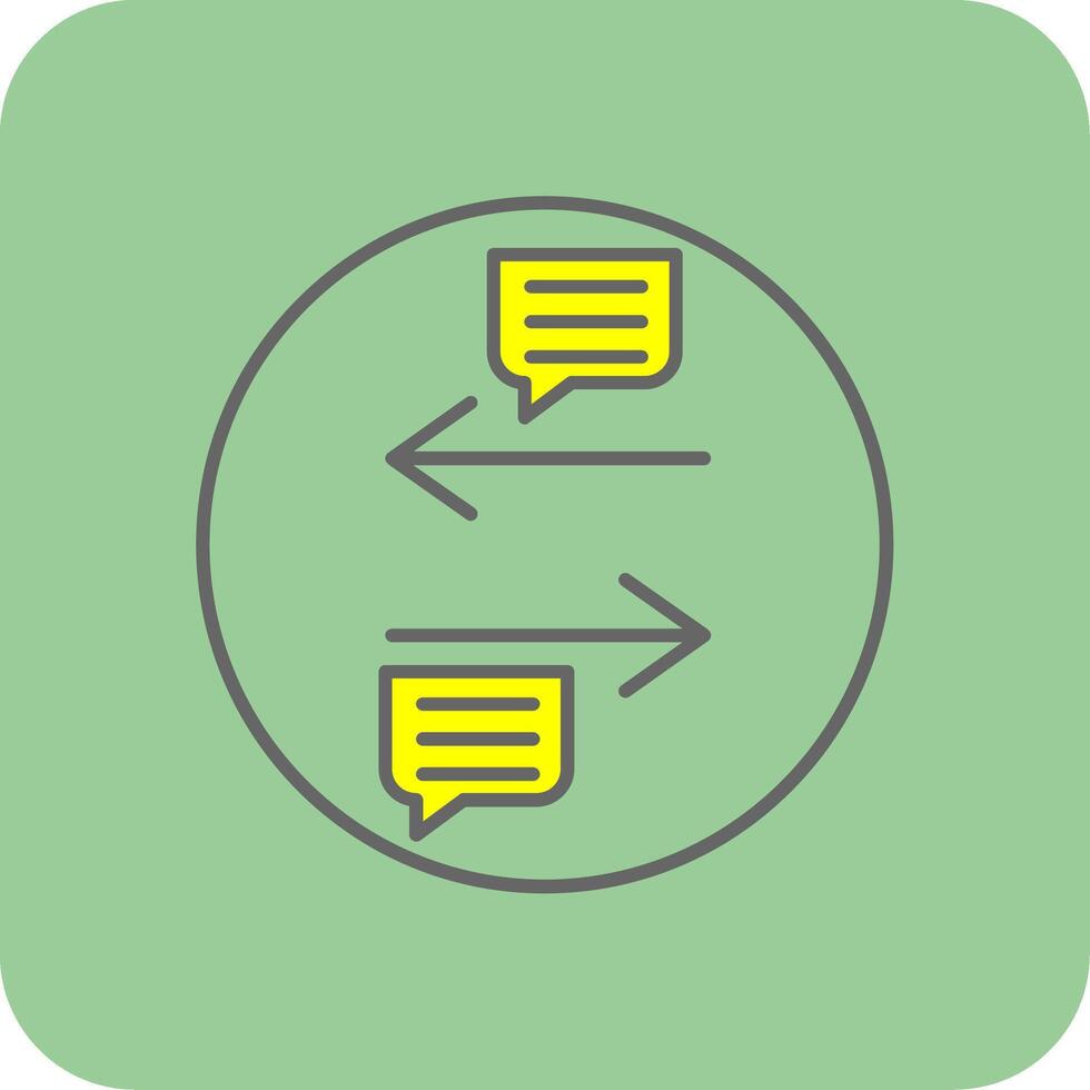Transfer Filled Yellow Icon vector