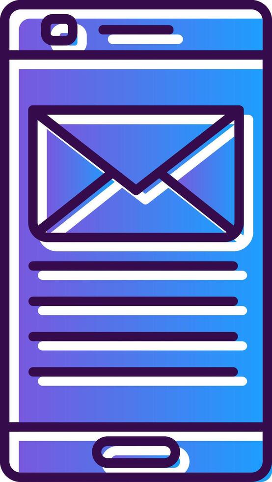 Email Gradient Filled Icon vector