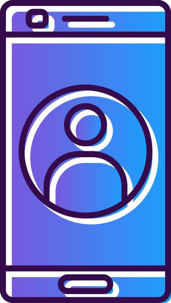 User Gradient Filled Icon vector