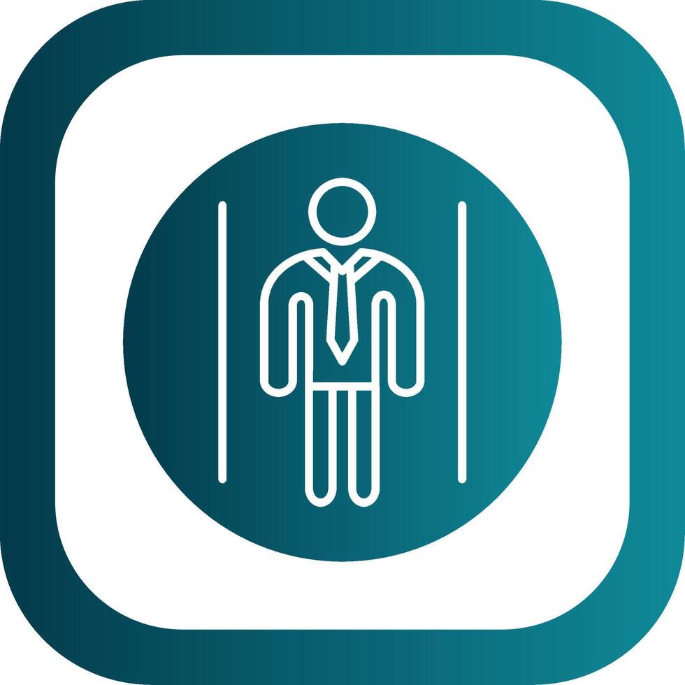 Business People Glyph Gradient Round Corner Icon vector