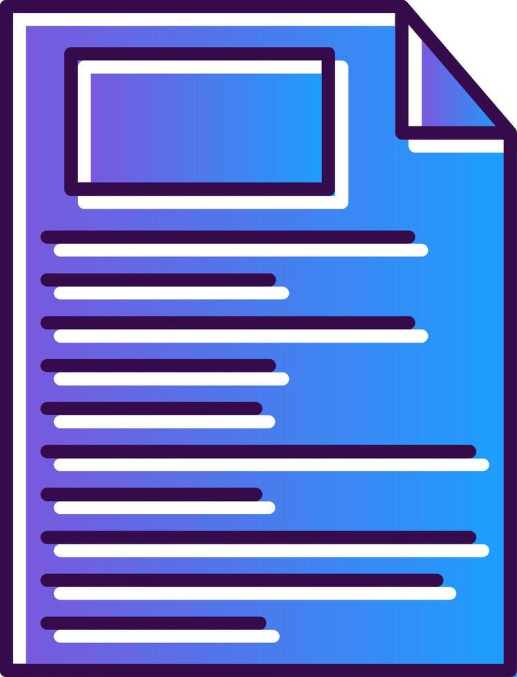 File Gradient Filled Icon vector
