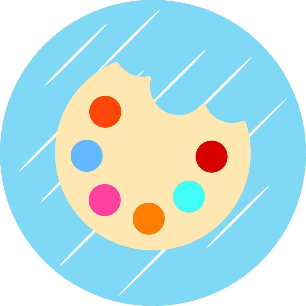 Palette Flat Blue Circle Icon vector