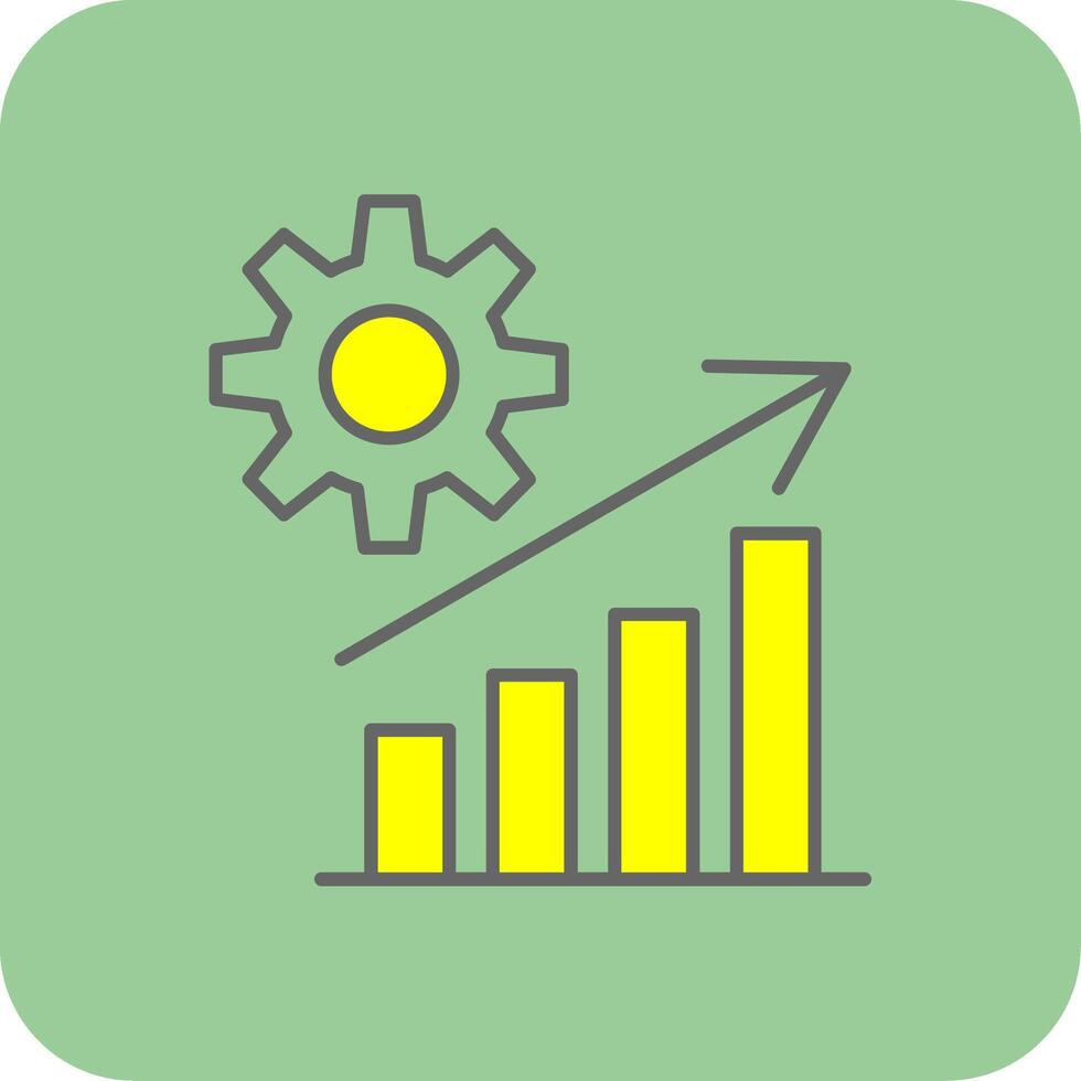 Growth Filled Yellow Icon vector