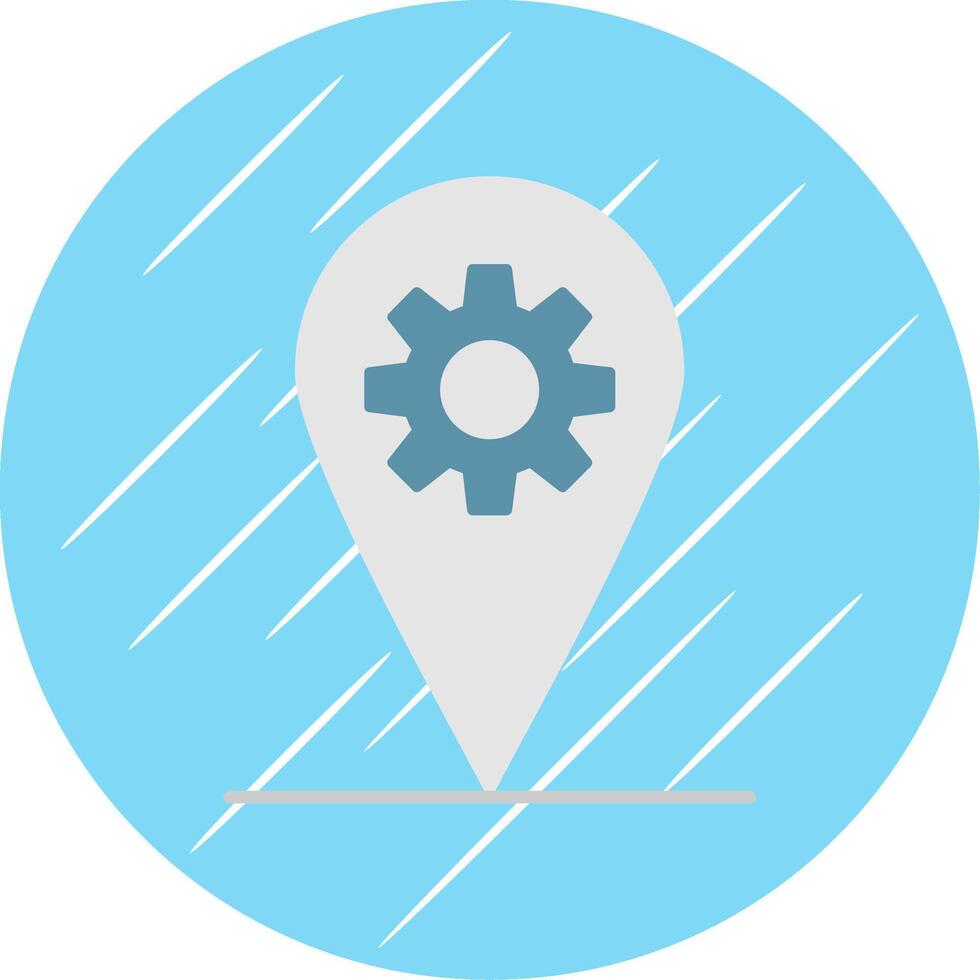 Localization Flat Blue Circle Icon vector