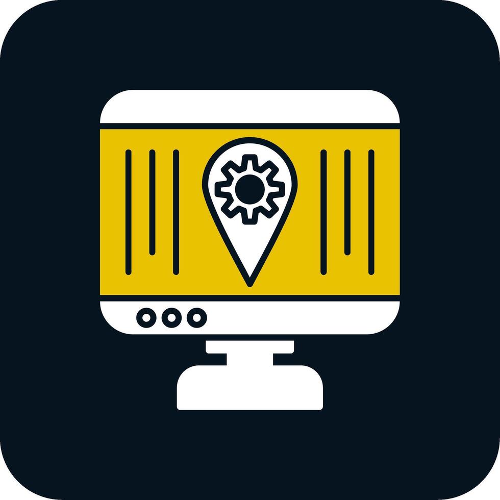 Localization Glyph Two Color Icon vector