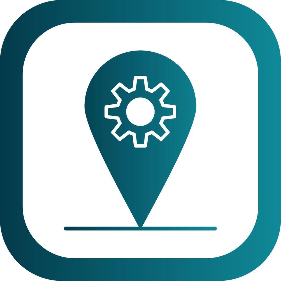 Localization Glyph Gradient Round Corner Icon vector