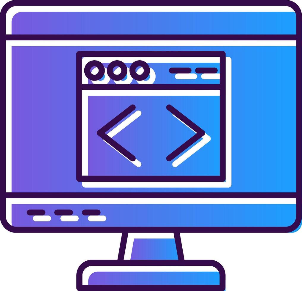 Web Gradient Filled Icon vector
