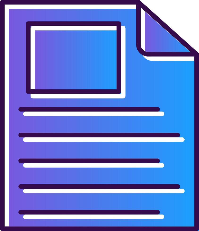 File Gradient Filled Icon vector