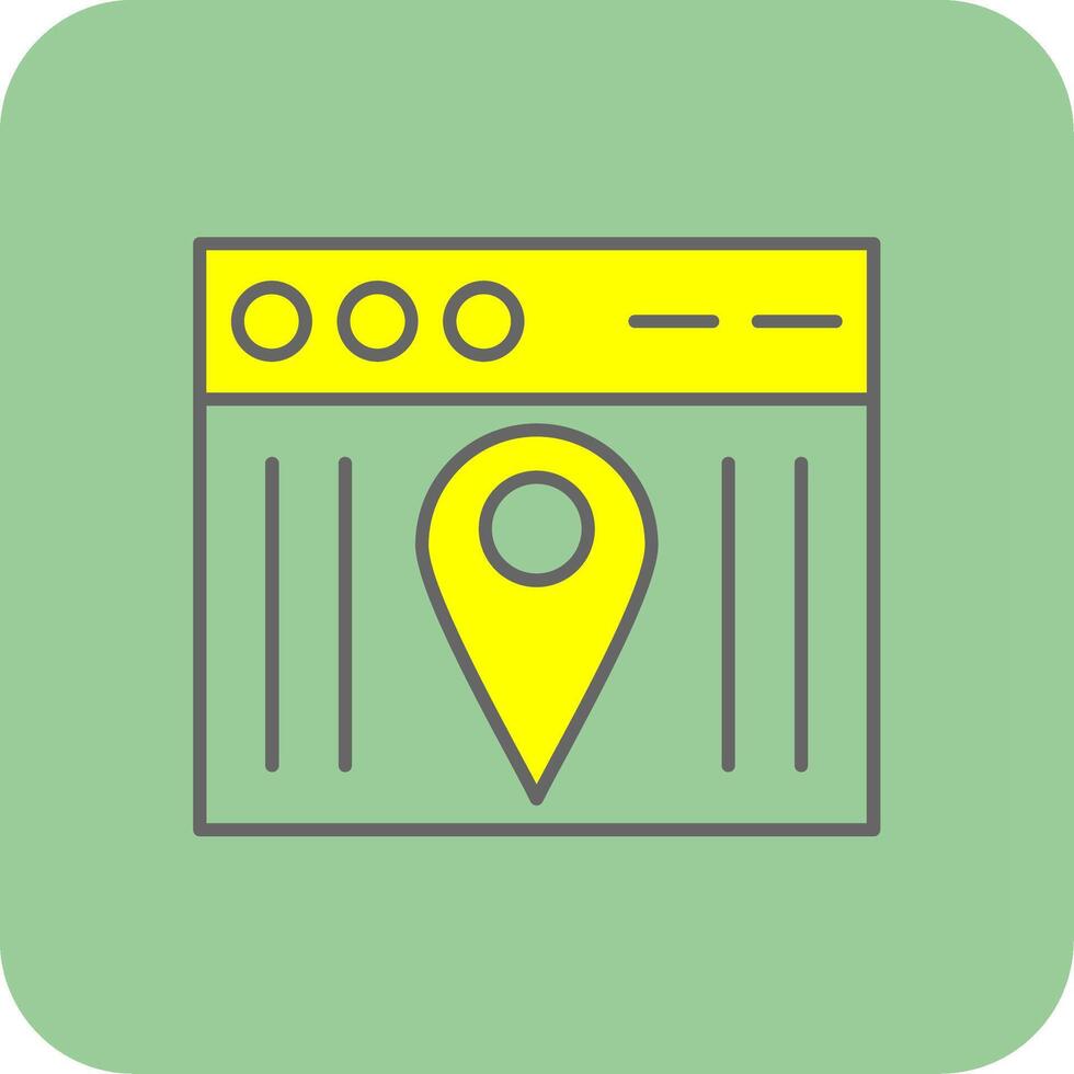 Web Filled Yellow Icon vector