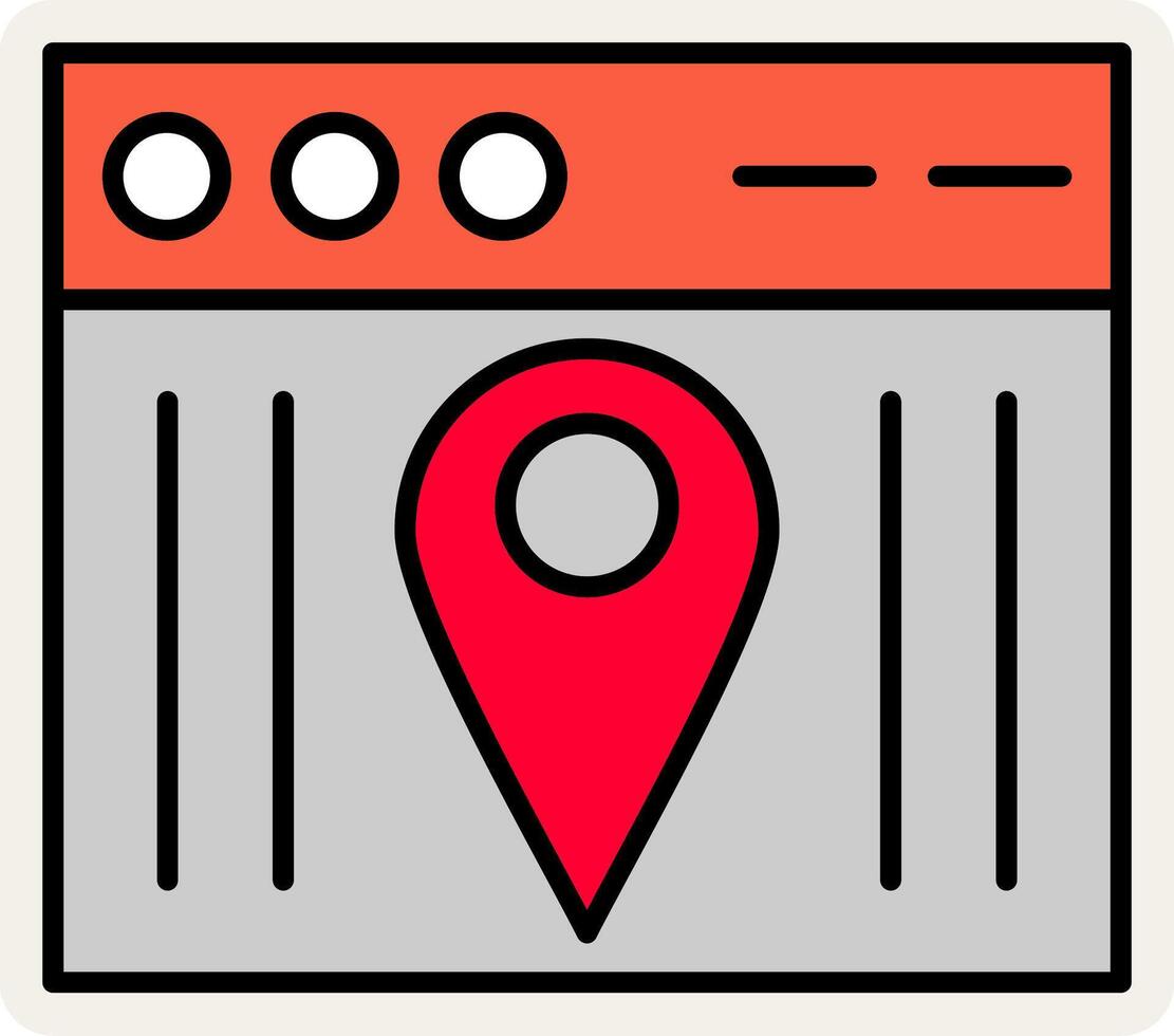 Web Line Filled White Shadow Icon vector