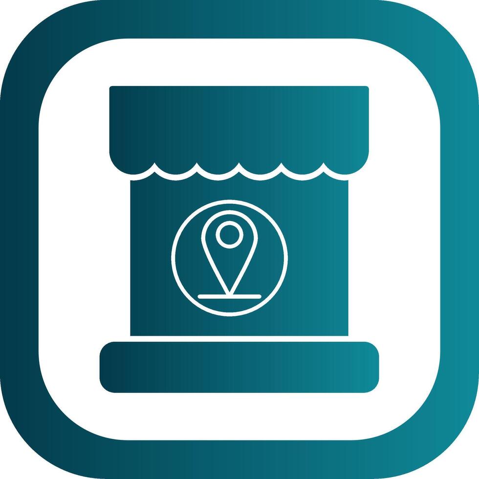Adress Glyph Gradient Round Corner Icon vector