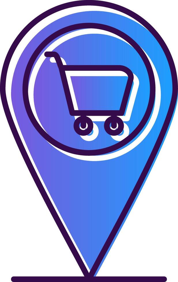 Pin Gradient Filled Icon vector