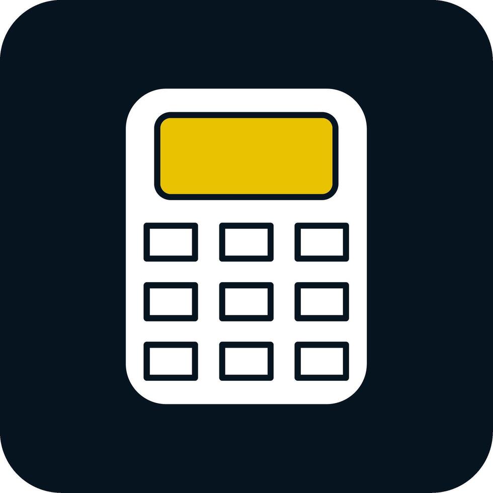 Calculator Glyph Two Color Icon vector