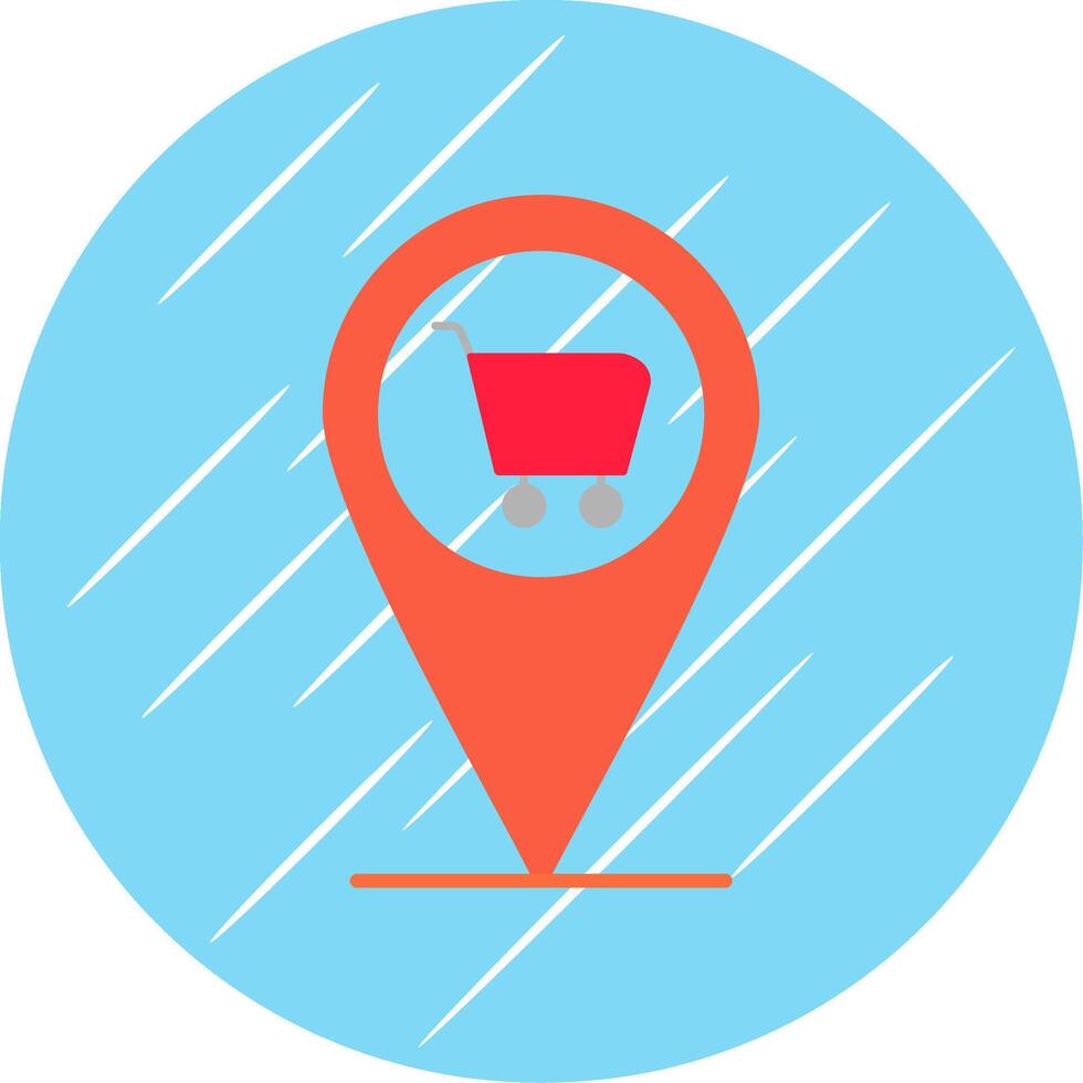 Pin Flat Blue Circle Icon vector