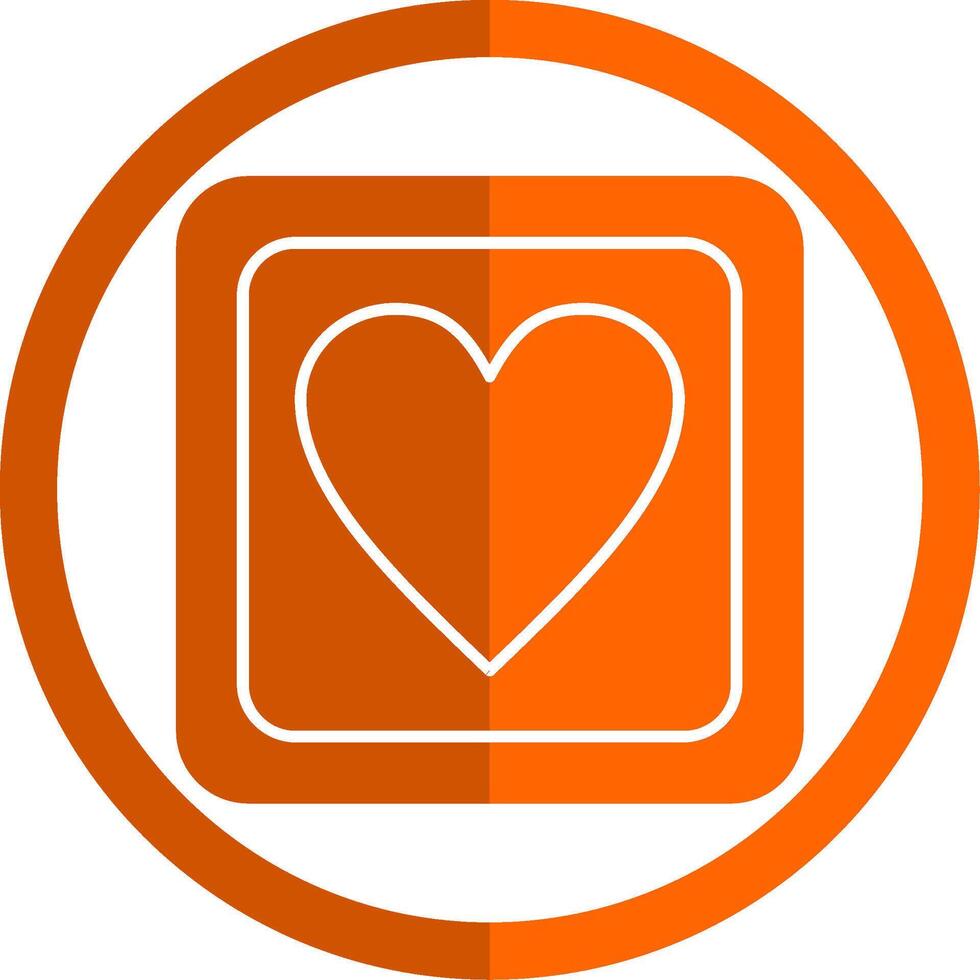 favorito glifo naranja circulo icono vector